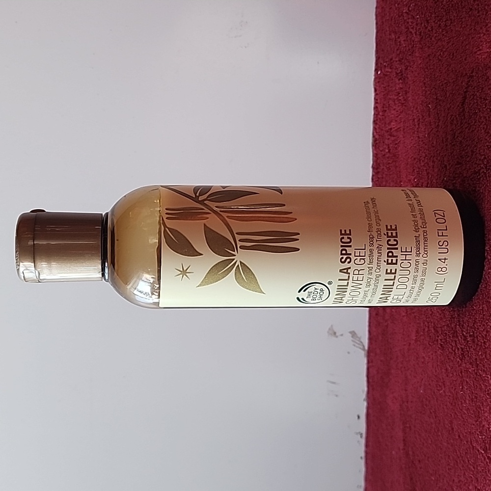 The Body Shop, Vanilla Spice Shower Gel.